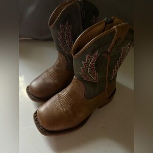 Roper Kids Brown and Green Boots